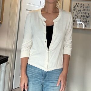 Kate Spade New York Cream Ball Button Front Cardigan Sweater Size L